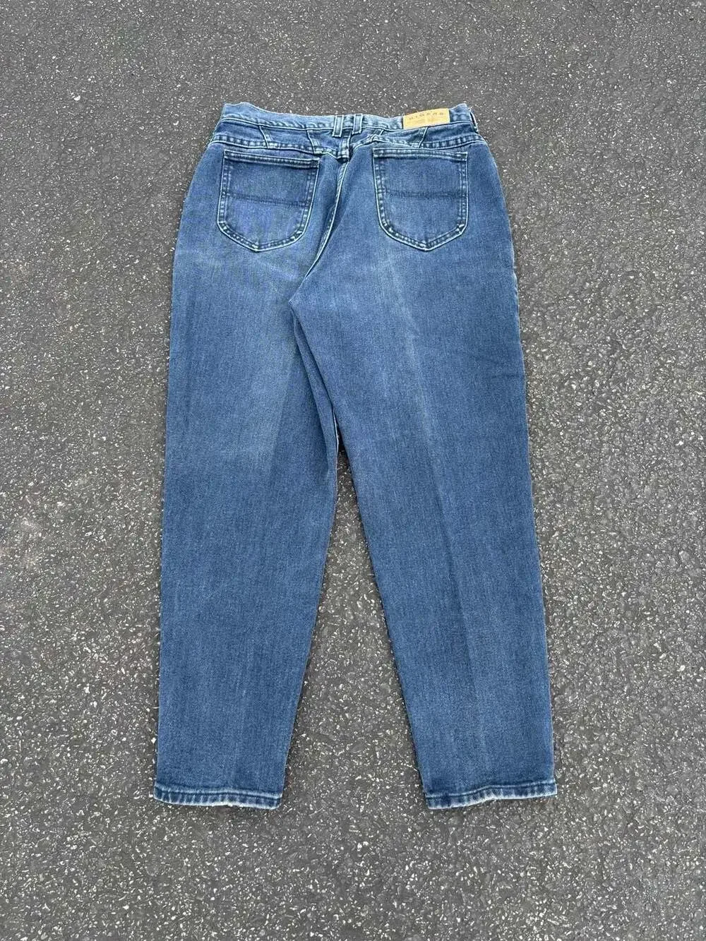 Vintage Riders by Lee Women's High Waisted Tapered Leg Denim Mom Jeans 32x29